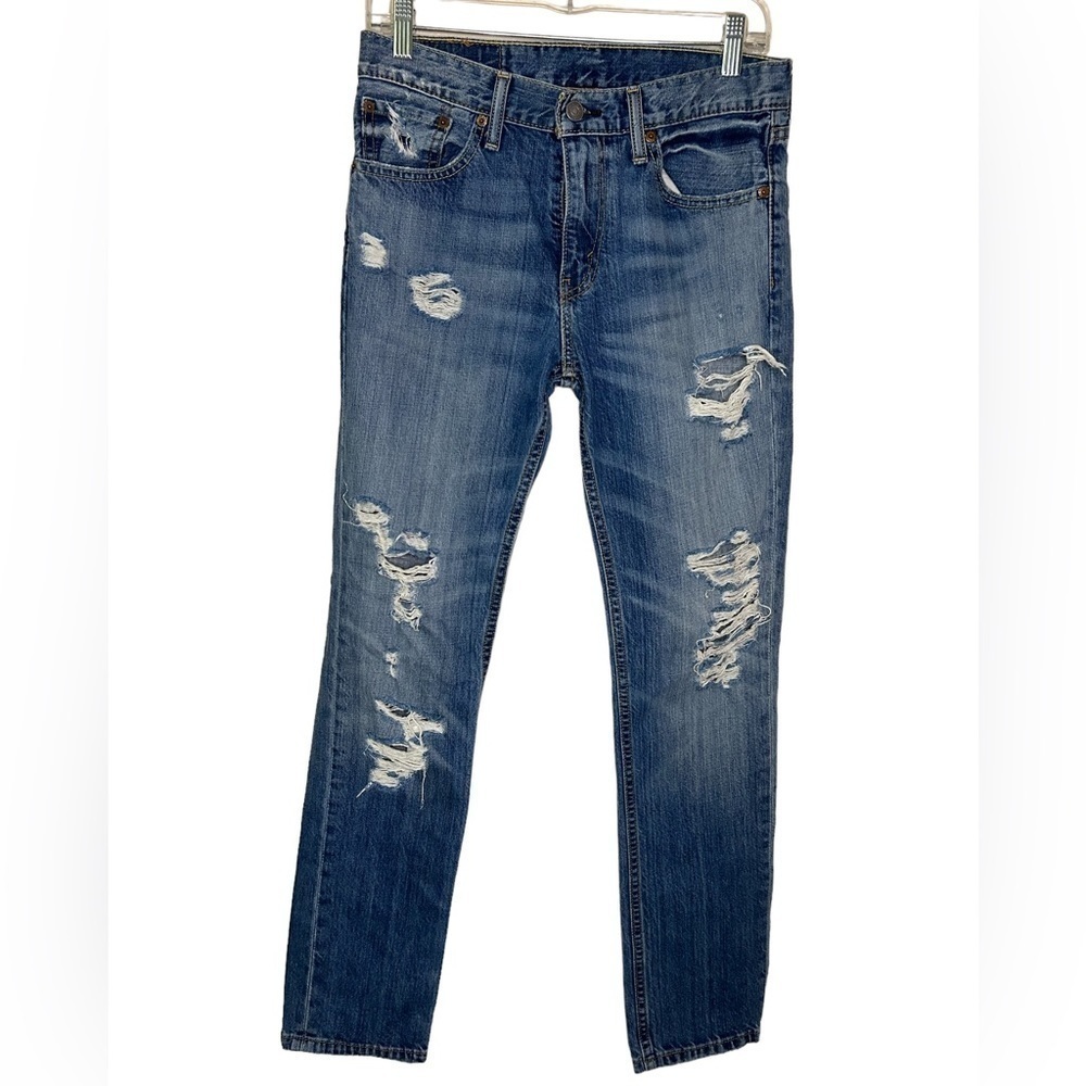 𝅺Levi Strauss 511 Slim Fit Straight Distressed Men's Jeans ~ Used ~ Size: 30X32